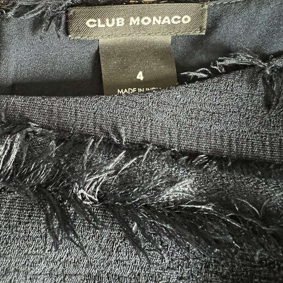 Club Monaco Quincy Bell Sleeve Sheath Dress - Size 4 - Navy Blue - Picture 5 of 9